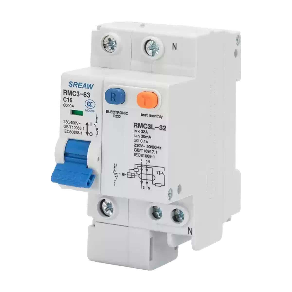 上海人民电器厂RMC3L-63C型漏电保护器1P+N_2P_3P_4P上联牌断路器 - 图3
