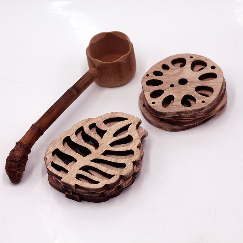 极速新款香樟木i树叶藕片茶杯垫套装杯托茶壶垫子隔热防烫家居餐,淘宝优惠券,粉丝福利购,淘宝优惠卷