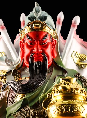新品树脂武财神武王关公家用神像大摆件店铺工艺品关X二爷办公室