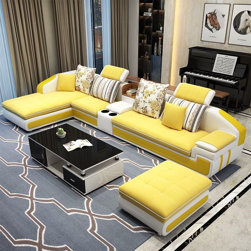 极速布艺沙发简约现代客r厅大小户型可拆洗北欧乳胶皮布沙发组合,淘宝优惠券,粉丝福利购,淘宝优惠卷