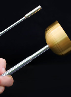 新品大号铜引庆打击乐器伸缩全铜直柄引磬助念P敲击乐器铜引罄音