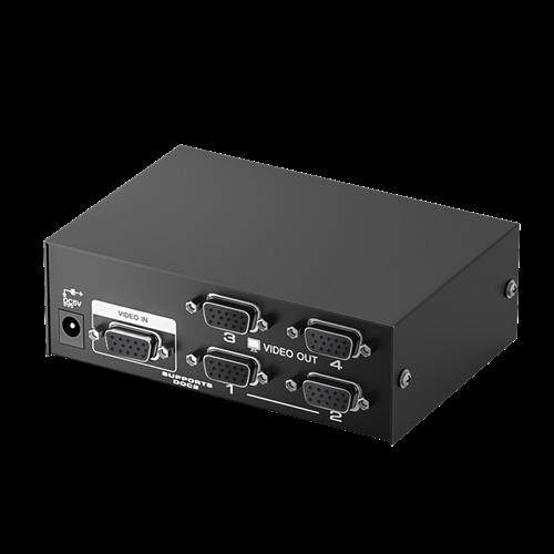 极速VGA分配器 一分四高t清视频转换器显示器分频器1分4线一进四