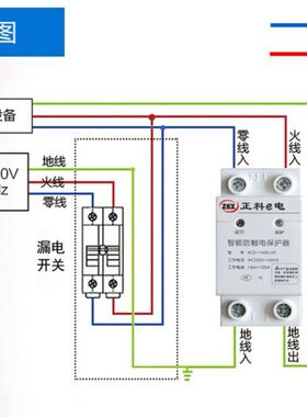 厂家批发自动重合闸防漏电保护器家用数显220V浸水防漏电保护器