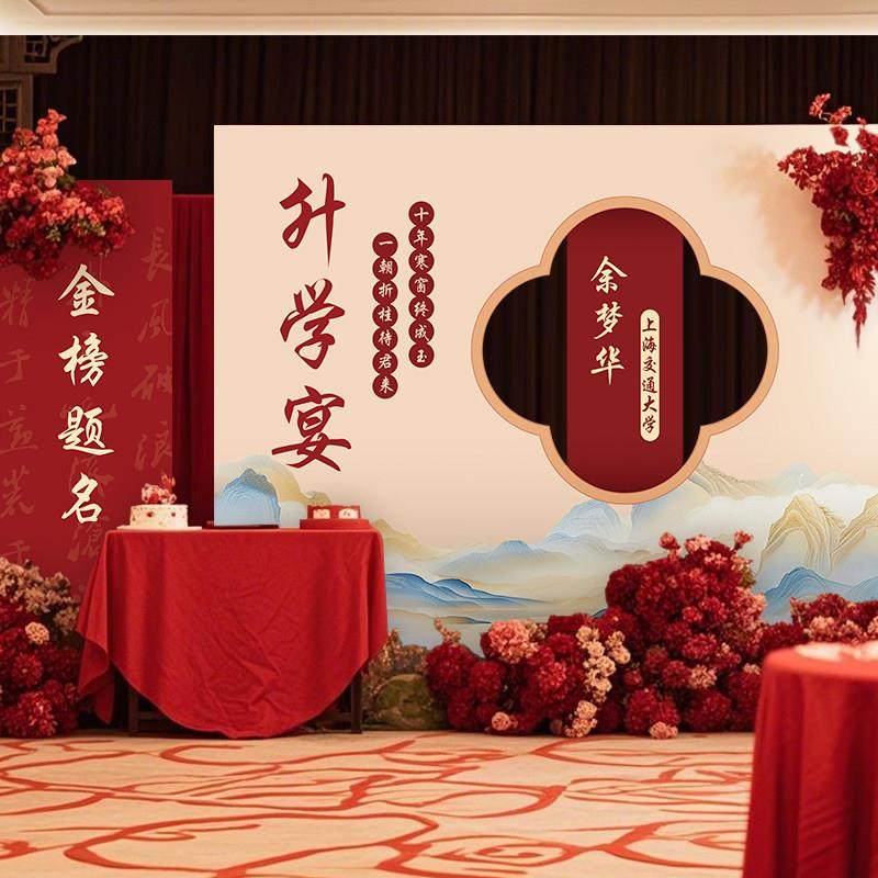 中高考金榜题名升学宴谢师宴酒店布置背景墙气球kt板农村全套装饰,淘宝优惠券,粉丝福利购,淘宝优惠卷
