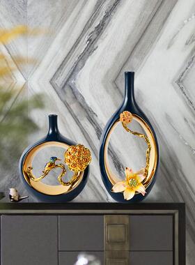 珐琅花瓶陶瓷工艺品装饰品客厅入口酒柜电视柜无障碍豪华高端家居