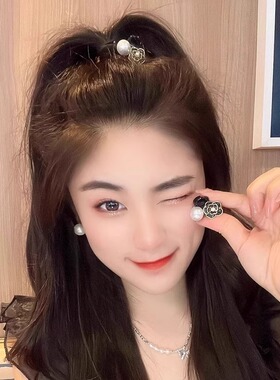 珍珠慵懒山茶花小抓夹