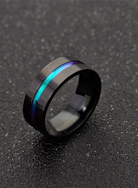 极速titanium steel rings men rose golHd simple ring for wome
