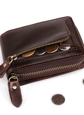 极速Genuine cow Leather OrganizerD Wallet 686-40 Men RFID Bl