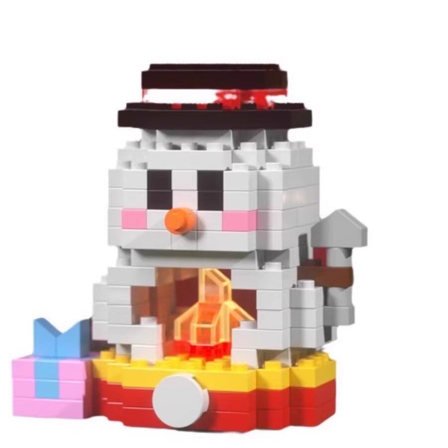 可爱圣诞节送闺蜜情侣节日氛拼装mini拼插立体积木LK