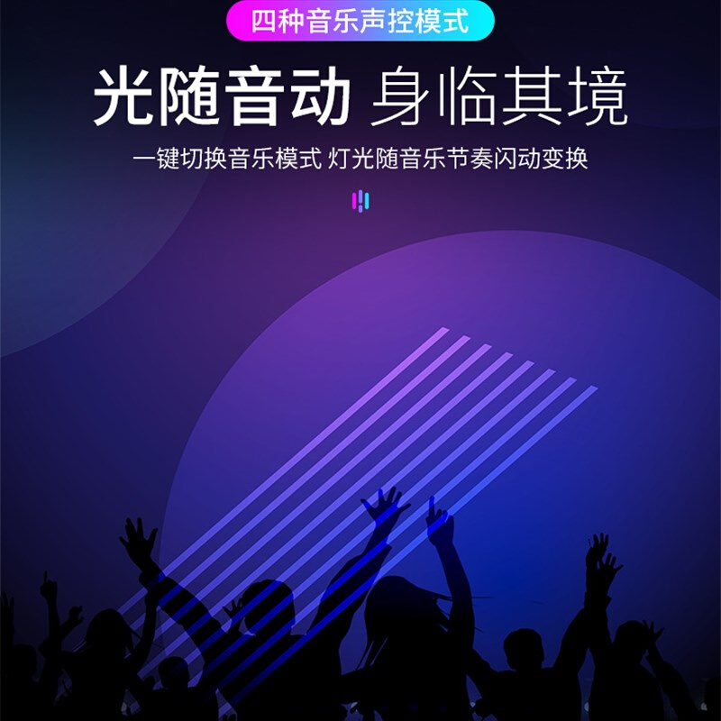 汽车氛围灯冷光线车内改装饰灯七彩无线感应声控气氛光车载导光条 - 图2