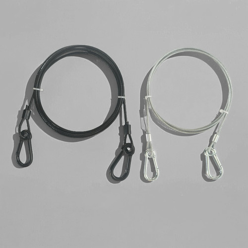 包胶压制固定带圈双扣舞台灯光钢丝保险绳软细钢丝晾衣绳保险绳 - 图3