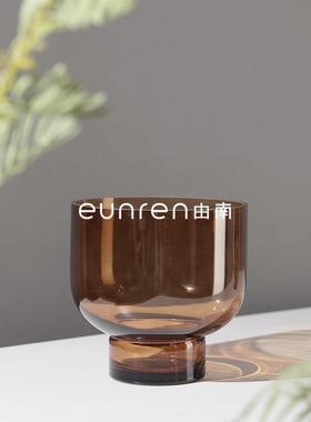 现代透明家居玻璃水培花瓶摆件简约插花器客厅样板房间桌面装饰品