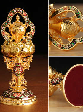 极速惠尔美尼泊尔手工艺加厚实心景泰蓝吉L祥八宝佛像八吉祥摆件