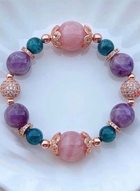 极速铜镀14k金大孔隔珠可w串皮绳手链吊坠 镶嵌锆石带环吊坠心