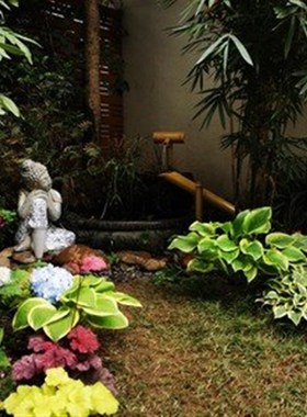极速庭院竹子流水摆件 惊鹿组合  假山园林石P槽摆件 日式装饰滴