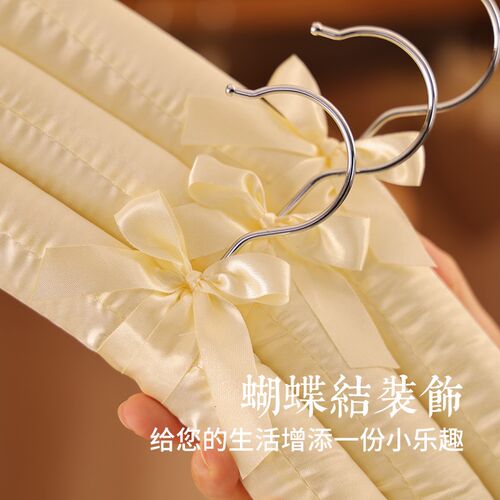 新品布艺海绵衣架家用挂衣真丝衣撑E包布防肩角变形毛衣女士无痕 - 图2