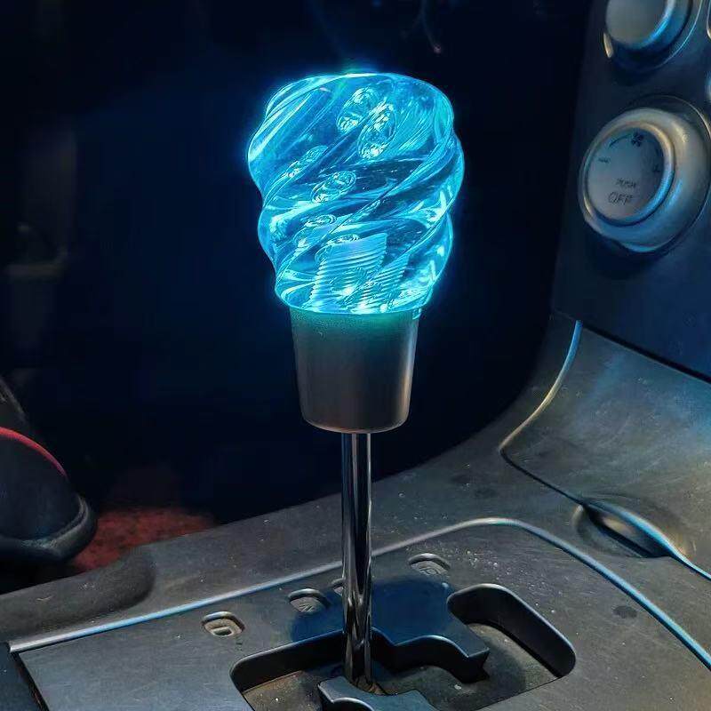 jdm汽车改装发光水晶档把头七彩灯光排档头手动自动档通用个性 - 图0