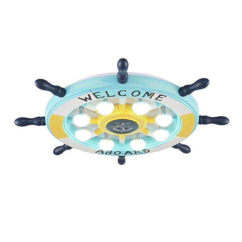 创意舵吸顶灯儿童房灯地中海LED护眼灯卡通卧室灯书房灯,淘宝优惠券,粉丝福利购,淘宝优惠卷