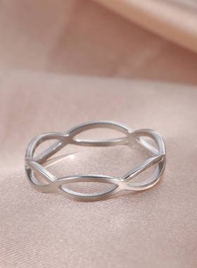 极速Skyrim New Fashion Geometric Hollow Rings foSr Women Sta