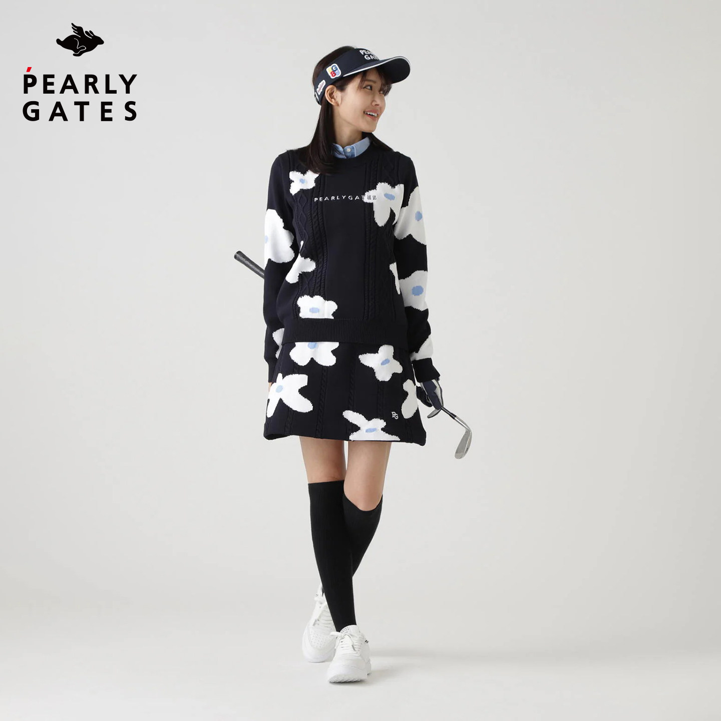 PearlyGates高尔夫服装女装PG秋冬新款女士针织裙时尚保暖半身裙,淘宝优惠券,粉丝福利购,淘宝优惠卷