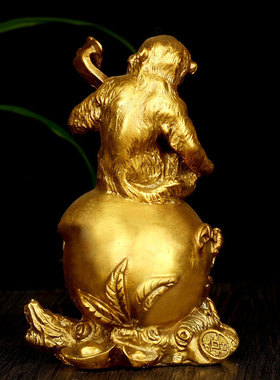 速发铜摆件齐居大圣猴子十艺生肖摆件家天装饰工二礼品