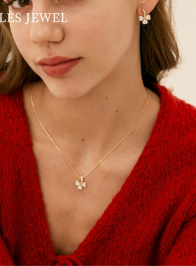 幸运草爱心锁骨链精致百搭