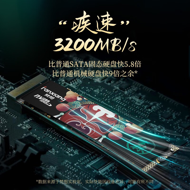 梵想S500Q SSD固态硬盘M.2接口NVMe高速3200M/s笔记本电脑台式1TB - 图0