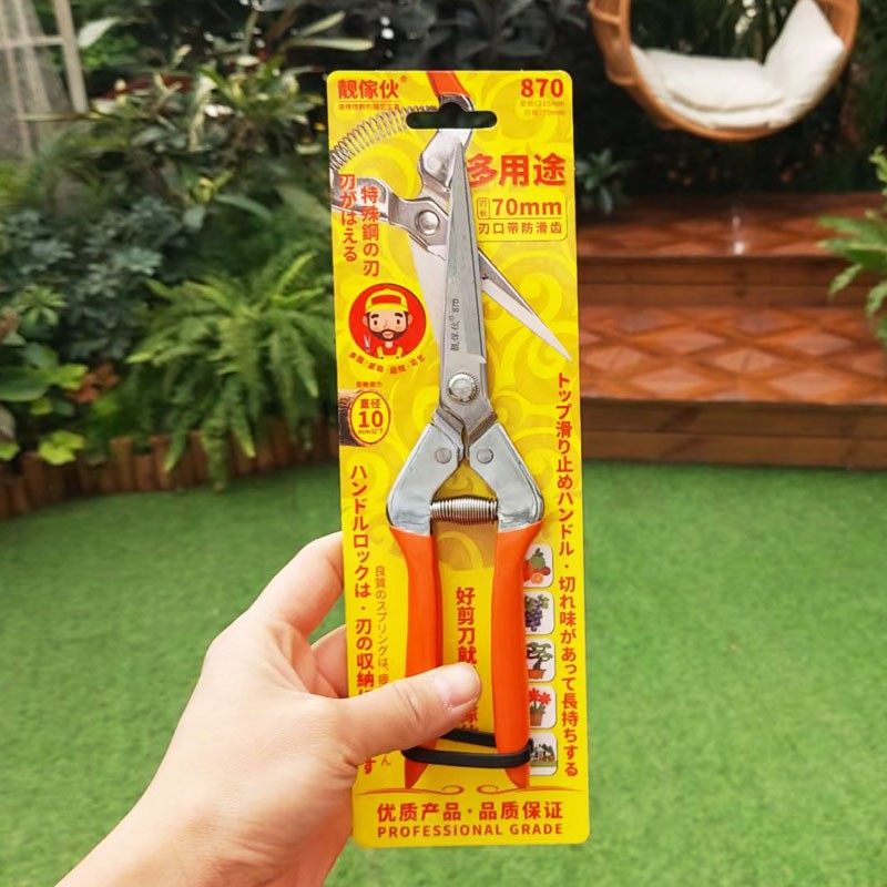 台湾佐一郎8167长头摘果剪刀稀果剪葡萄剪橘子果树采果剪家用修枝,淘宝优惠券,粉丝福利购,淘宝优惠卷