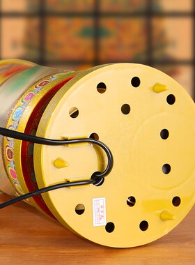 速发电动转轮家用插面转筒桌电转动金桶装件藏式桌面摆饰摆件合金