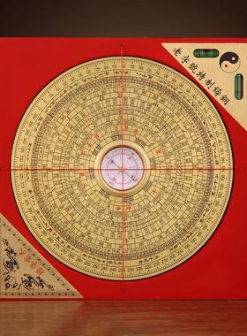 罗盘高精度专业纯铜综合指南针测量仪三合高级奇门小八卦罗经摆件