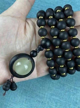 极速越南土沉香手串螺丝纹r工艺老料佛珠沉水沉香10mm手链男女手