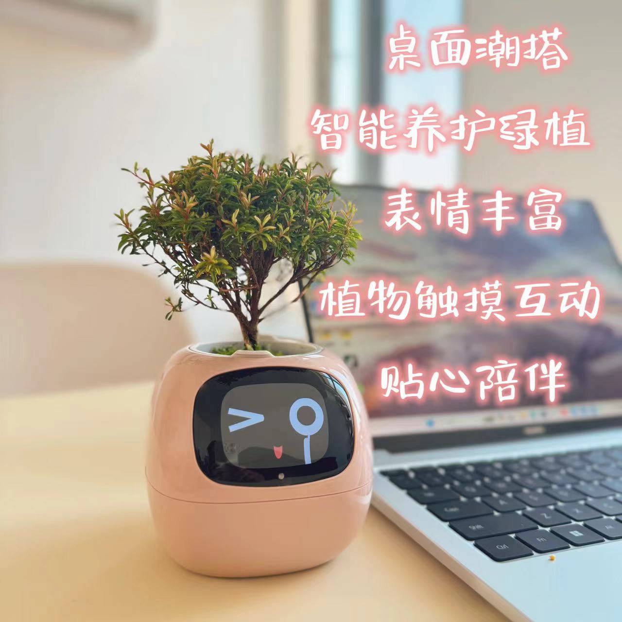 IVY智能植物萌宠机器人  智能花盆 桌搭潮玩 黑科技好物 创意礼品 - 图0