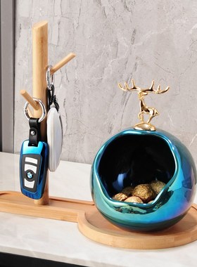 速发创意收纳摆件轻奢玄关鞋柜入迁进门口乔户家居装饰品