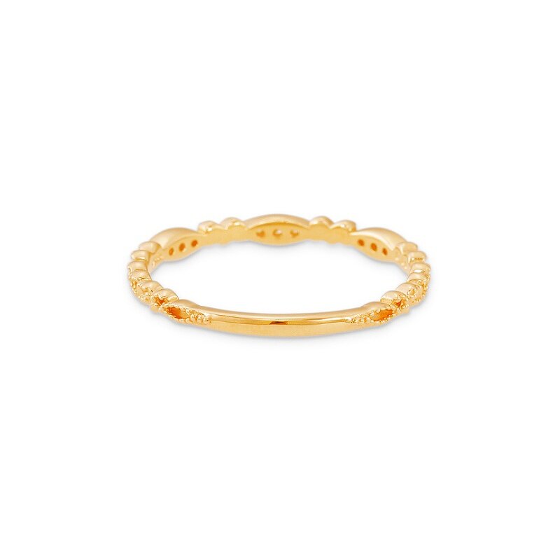 Natural diamond 9K gold ring