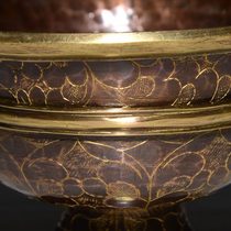 Water supply cup Nepalese pure copper fully carved water supply bowl in front of the Buddha Tantra high-foot holy water cup set of 7 large