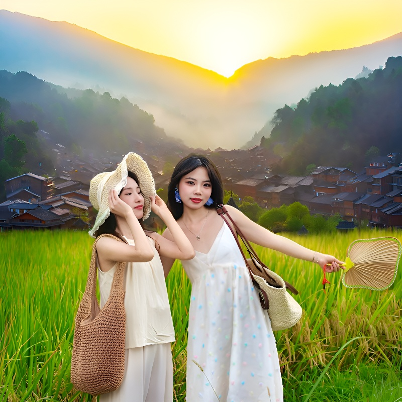 私家团贵州旅游纯玩半自由行5天4晚黄果树瀑布天眼肇兴侗寨小七孔