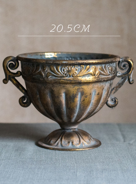 极速Vintage Old Iron Vases FloAwer Room Home Nordic Decor Go