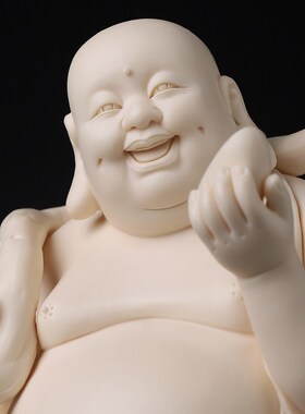 新品福气笑佛弥勒佛大肚弥勒菩萨大师郑建忠陶T瓷摆件送礼礼品