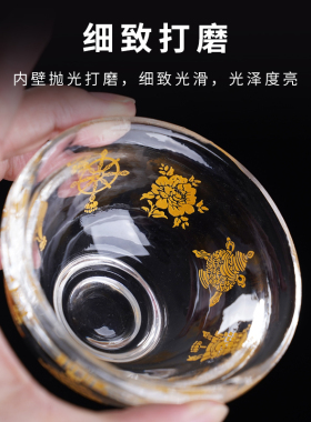 新品水晶八吉祥佛前供奉八供养组合套装供水杯海S螺花食子家用供