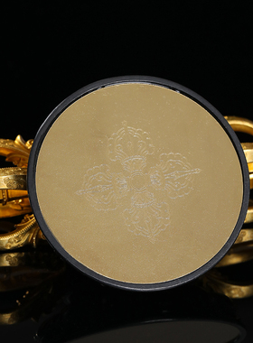 新品黄铜藏式五股金刚杵家用供奉尼F泊尔工艺摆件佛堂供具带底座