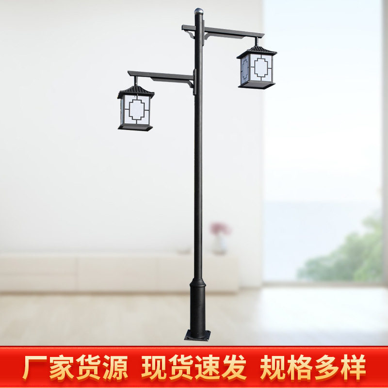 Solar lawn light, landscape light, square column light, outdoor 3m 3.5m waterproof park road garden light