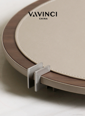 新品新品现代轻奢胡桃木皮质精油B香氛香薰托盘摆件客厅衣帽间卧