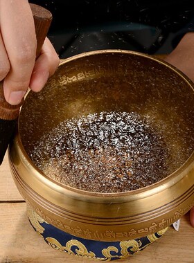 极速钵音碗全铜颂钵钵音钵盂尼A泊尔手工铜磬摆件瑜伽冥想音疗钵