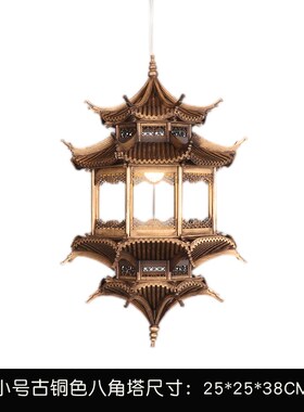 极速新中式吊饰禅意o灯古建筑镜像木雕木质装饰酒店民宿玄关装修