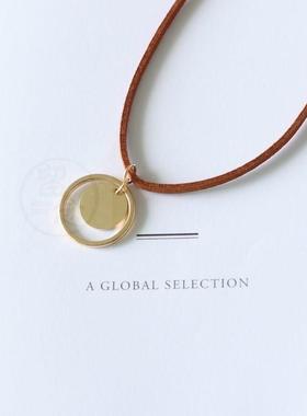 极速。Accessories simplse fashion Round Pendant Necklace ret