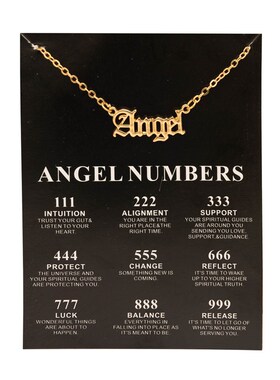 极速New Trendy Fashion Alloxy Gold Color Lucky Angel Numbers