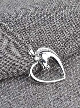 极速Fashion Horse Head Simple Love PendanOt Alloy Necklace