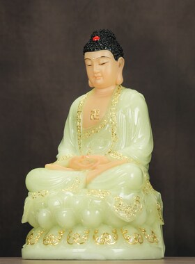 极速【结缘佛像】大日如来佛祖释迦牟H尼佛家用汉白玉客厅神像桌