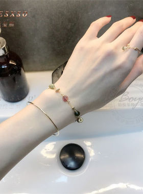 极速BOYESXSO碧玺手r錬女转轮运本命年水晶手串礼物均码适合13-6