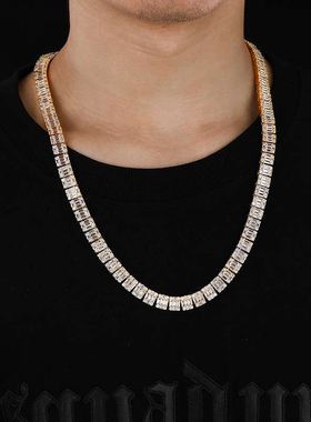 极速New 9mm grectangular rock candy necklace spring buckle c